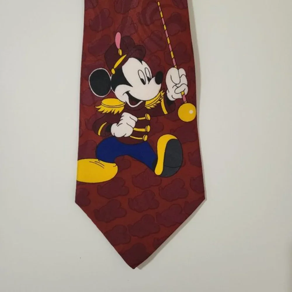 Vintage Disney Mickey‎ Mouse Balancine INC Men's Red Neck Tie Marching Band